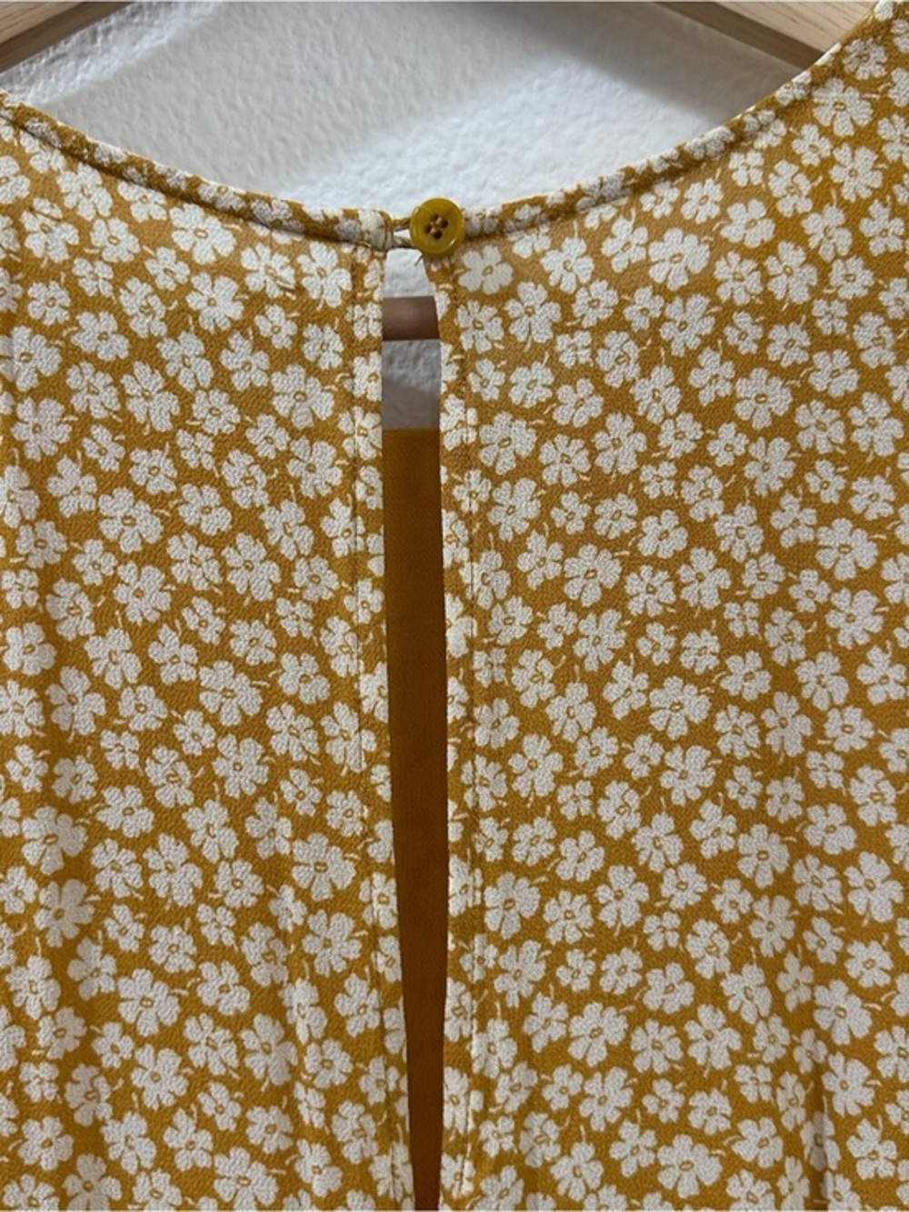 Reformation Gracie Short Sleeve Floral Print Crepe Mini Dress In Peru Yellow 12 - Picture 11 of 15
